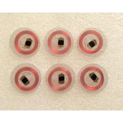 Rfid transparent PVC Round 25mm ID EM4100 IC 13.56MHZ coin Tag (pack of 10)