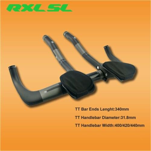 RXL SL Bicycle Triathlon Handlebar Road Rest Handlebars 3K Matte Aero TT Bar 400/420/440mm Bike Bullhorn Bicycle Extender