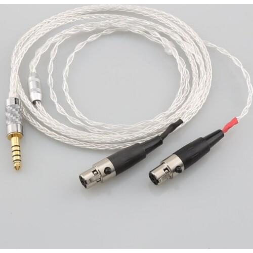 HIFI 2.5/3.5/4.4mm/XLR Balanced Earphone Headphone Upgrade Cable Silver Plated for Audeze LCD-3 LCD3 LCD-2 LCD2 LCD-4