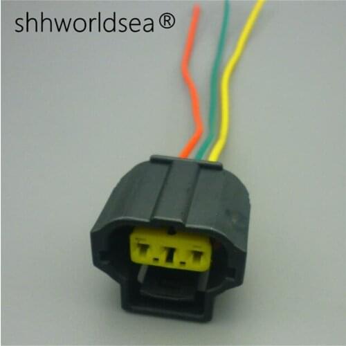 Shhworldsea 3 Pin 5716PT 1996-On For Ford Alternator Three Lead Wiring Pigtail 1U2Z-14S411-TA Wire Connector 184032-1