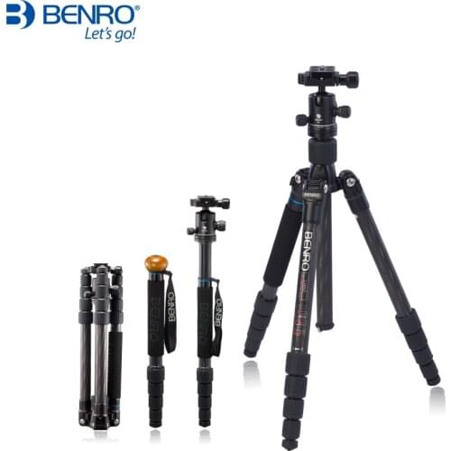 Benro C1692TB0S Tripod Carbon Fiber Monopod Camera Stands With B0 Ball Head For DSLR Carrying Bag Max Loading 8kg