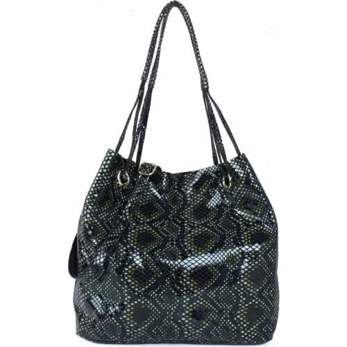 High Quality Women Genuine Leather Handbags Fashion Ladies Large Capacity Serpentine Shoulder Bag Designer Tote Messenger Bags