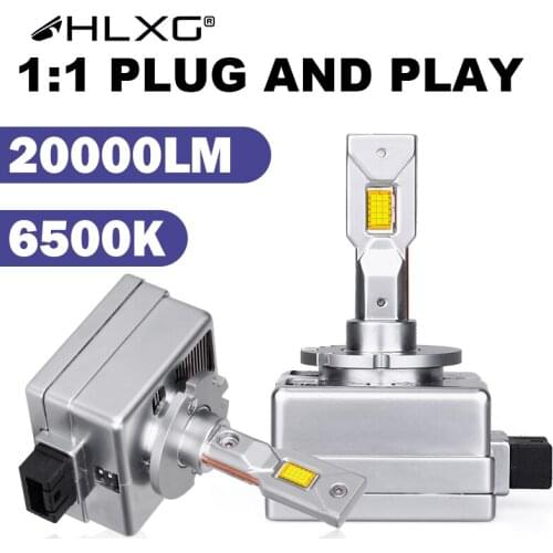 HLXG Mini 1:1 Canbus D2R D4S D4R LED D3S D3R D1S D1R D2S Light Bulb Auto Update Kit 90W 20000LM 6500K Cold White Car Headlight
