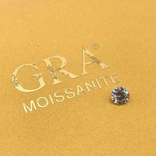 Loose Moissanite 1ct Carat 6.5mm IJ Color Round Brilliant Cut loose beads Excellent DIY material