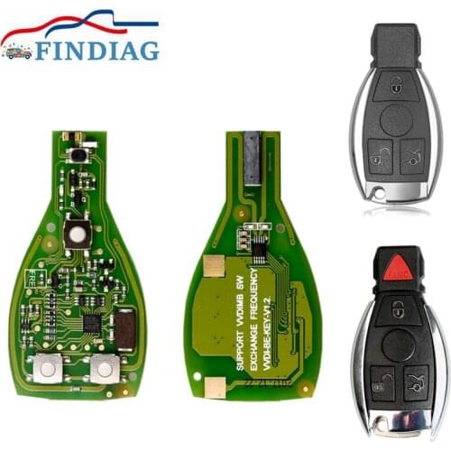 For Mercedes Xhorse VVDI BE Key Pro Improved Version for Benz Smart Key Shell 3 4 Button With Logo VVDI MB BGA Token