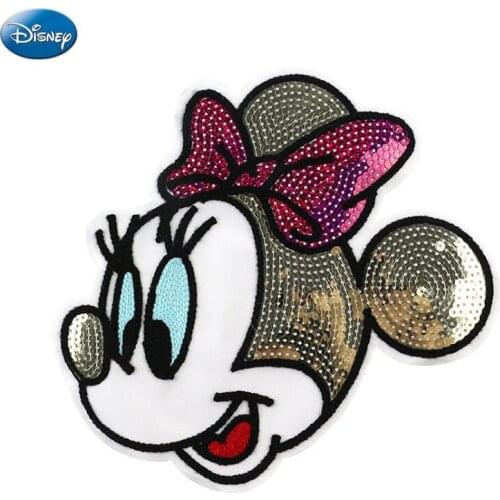 Disney Cartoon Pattern All-Matching Clothes Patch Mickey Minnie Paste Cloth Embroidery Patch Clothes Repair Decorative Sticker