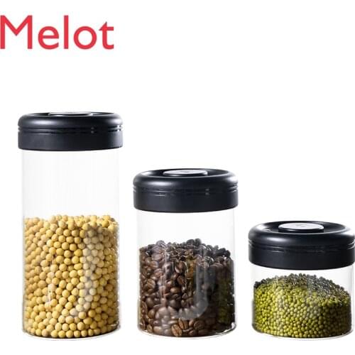 Vacuum Glass Sealed Can Snack Tea Milk Powder Coffee Bean Storage Tank Kitchen Storage Jar