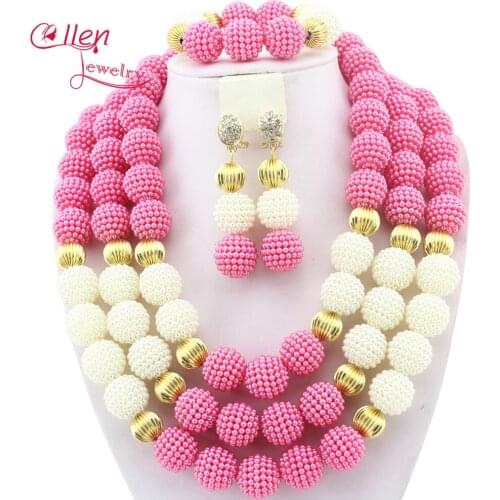 Amazing!!! African Jewelry Sets Indian Nigerian Beads Wedding Jewelry Set Luxury Bridal Jewelry Set Free Shipping E1069