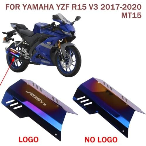 Motorcycle Exhaust Pipe Protector Heat Shield Cover Guard Anti-Scalding For Yamaha YZF R15 V3 2017 2018 2019 2020 MT15 MT R 15