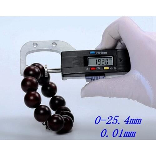 0-25.4mm Digital Horizontal Thickness Gauge 0.01mm Jewelry Pearl Ruler Round Diameter Metal Measuring Thickness Meter Micrometer