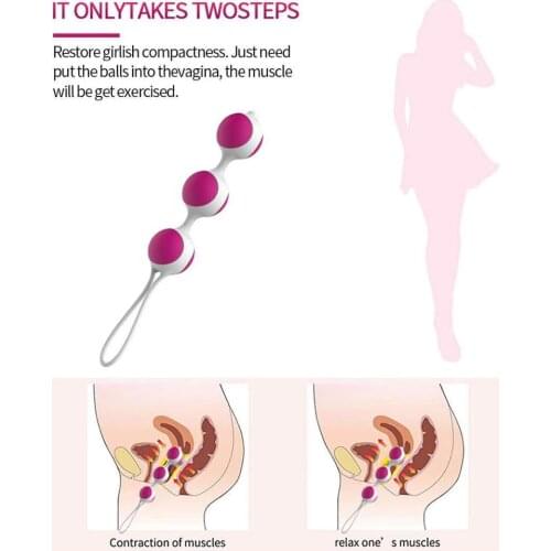 1-3 Ball Kegel Exerciser Silicone Balls Vaginal Muscle Tightening Pelvic Exercise Device for Female Medical Adult Sex Toys