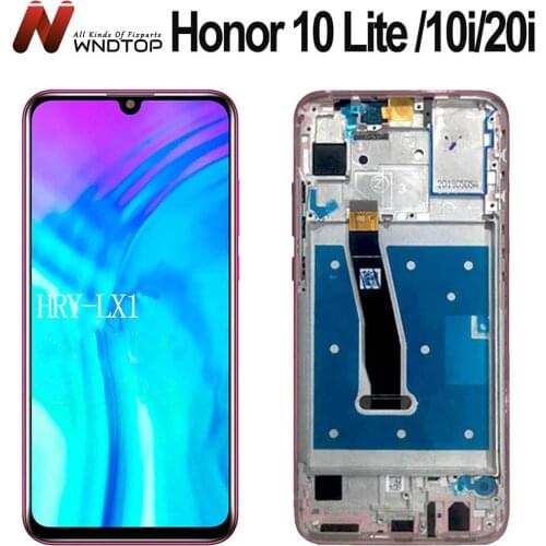 100% Original Display For Huawei Honor 10 Lite LCD + Frame Touch Screen Digitizer Display For honor 10i Lcd HRY-LX1 HRY-LX2 LCD
