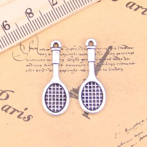 20pcs Charms tennis racket 29x10mm Antique Pendants,Vintage Tibetan Silver Jewelry,DIY for bracelet necklace