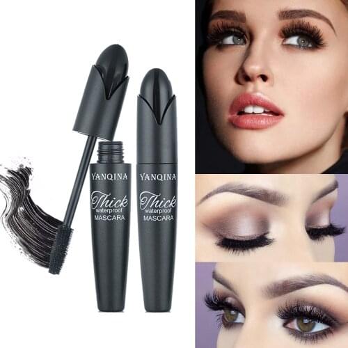 4D Silk Fiber Lash Mascara Long Lasting Eyelash Extension Black Thick Lengthening Eye Lashes Korean Cosmetics TSLM2