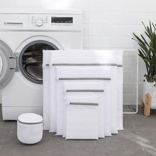 1 Set 6Pcs Home Travel Wash Bags Laundry Bags Practical Laundry Bags (White)
