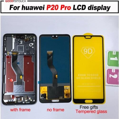 AAA+ quality 6.1" For Huawei P20 Pro LCD Display Touch Screen Digitizer Assembly for HUAWEI P20pro CLT-AL00 LCD with frame