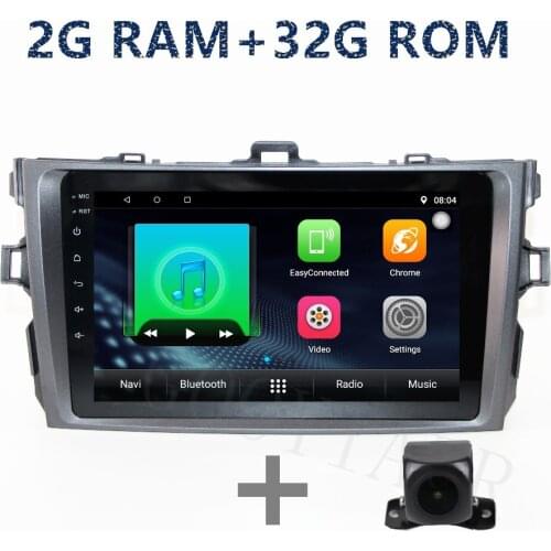 2 din car radio 8 inch Android car Multimedia Player for toyota Corolla 2007/2008/2009/2010/2011/2012/2013 with BT WIFI FM