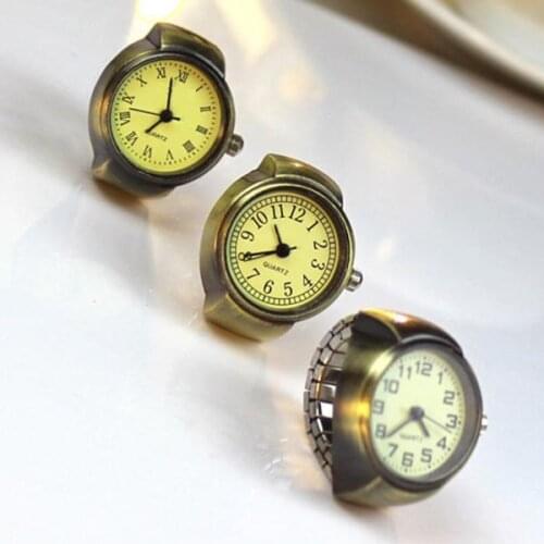 Vintage Women Ring Watch Stretch Quartz Finger Roman Numeric Watches Jewelry Unisex Clock Gifts For Lover @17 TT@88