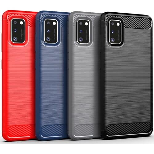 For Samsung Galaxy A31 Case Luxury Carbon Fiber Skin Soft Silicone Cover Case For Samsung A31 A 31 SamsungA31 Phone Cases
