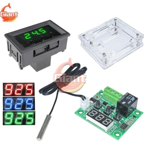 DC 12V W1209WK W1209 Digital Thermostat Temp Thermo Control Module Switch NTC Sensor Meter Case Incubator Temperature Controller