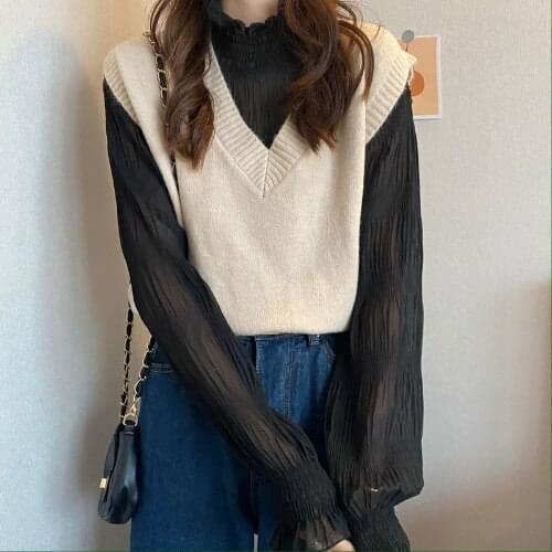 Cheap wholesale 2021 spring autumn winter new fashion casual warm nice women Sweater woman female OLknit vest BAy725