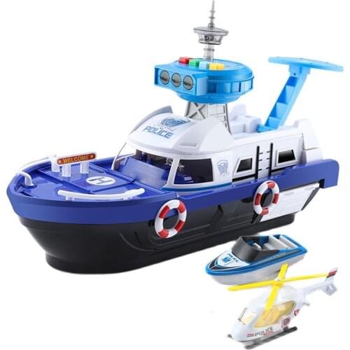 Childrens toy boat model puzzle boy 3 years old intelligence training 2-6 years old can store alloy cars and various wheel boat
