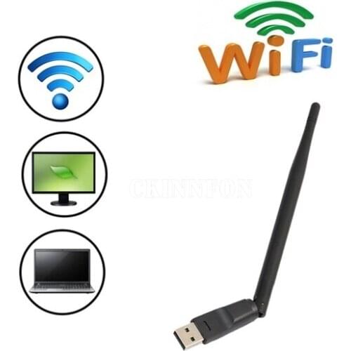 DHL 100PCS WIFI USB Adapter 150M Ralink RT5370 USB WiFi Wireless Network with Antenna for f3s f5s box f3 tv Receiver