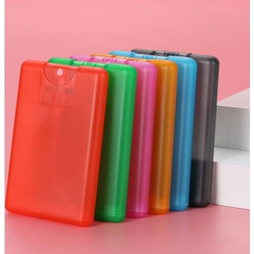 50pcs/lot 20ml Plastic spray bottle, scent bottle, mist sprayer bottles,high-quality Card perfume bottle 12 Color available