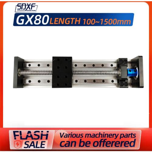 GX80 precision cross electric stepping motor double track linear module guide rail ball screw sliding table module