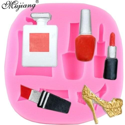 Makeup Tools Lipstick Perfume Bottle Silicone Mold For Polymer Clay Chocolate Candy Molds Cupcake Fondant Cake Decorating Tools