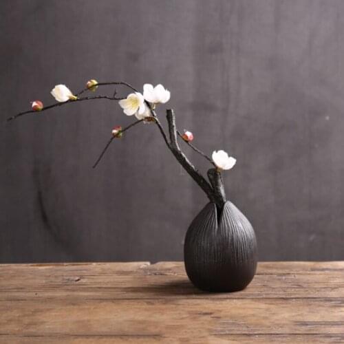 Retro Exquisite Ceramic Hydroponic Ikebana Vases Handmade Pottery Gift Desk Home Decor OW