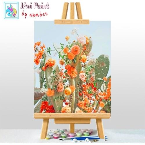 Desert flower Picture DIY Painting By Numbers Colouring Zero Basis HandPainted Oil Painting Unique Gift Home Decor
