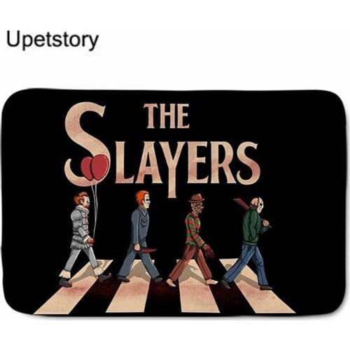 Upetstory Home Bathroom Doormat Horror Movie Print Floors Non Slip Soft Mat Bedroom/Kitchen Door/Floor Anti-slip Rugs 23x16inch