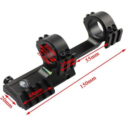 SPINA OPTICS Tactical Scope Mount Rings with Spirit Bubble Level and Compass Hunting Rifle Mount Fit 20mm Weaver Picatinny Rail