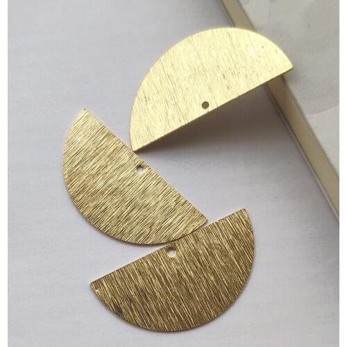 10pcs/Lot Fashion D Shape Fan Sector Charm Pendant Jewelry Textured Crafts Stamping Diy Necklace Earring Jewelry Making Findings