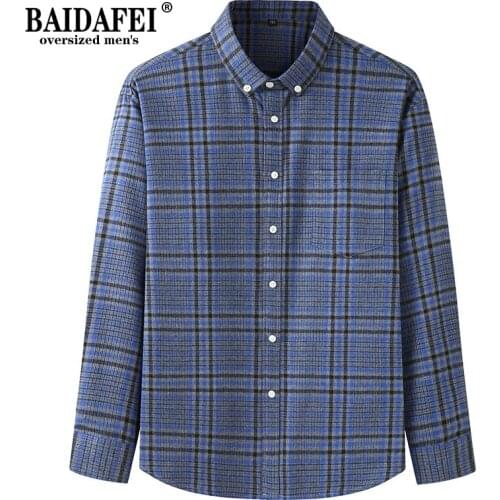 Oversized Mens Designer Shirts 2021 New Autumn Winter Men Plaid Long Sleeve Dress Shirts Top Quality Cotton Casual Red Shirt