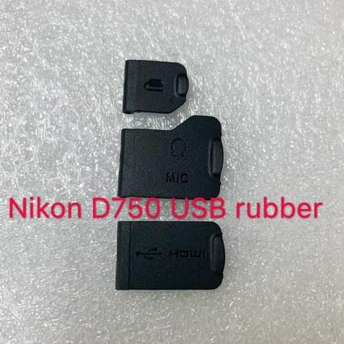 A Set Of 3 Pieces for Nikon D750 USB Shell Leather Plug Rubber Leather USB Leather