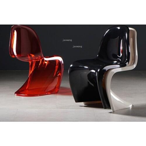 NEW Nordic Dining Chairs Creative Crystal Acrylic Plastic Dining Chair Modern Home Bedroom Ins Net Red Transparent Makeup Chair