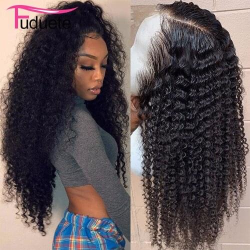 Fuduete Curly Human Hair Wig Transparent Lace Wigs 13x6/13x4 Lace Frontal Wig 4x4/5x5 Lace Closure Wig Brazilian Hair Wigs Remy