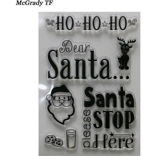 Santa Scrapbooking Standard Stamp DIY Photo Cards Account Rubber Clear Stamp Transparent Stamp Decorative Stamp