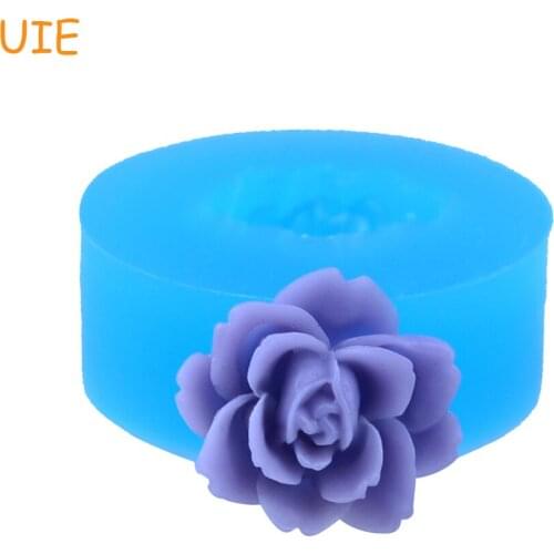 HYL029U 15.4mm Rose Flower Silicone Push Mold - for Cupcake Toppers Sugarcraft, Fondant, Resin Jewelry Making, Candy, Icing Mold