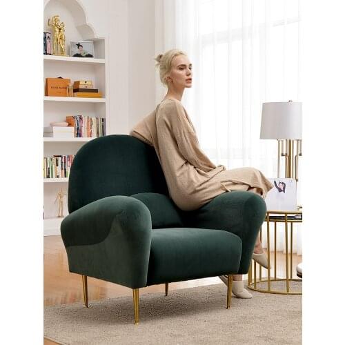 Boreal Europe style of cloth art sofa contemporary and contracted single chair nordic furniture vanity chair bedroom stool