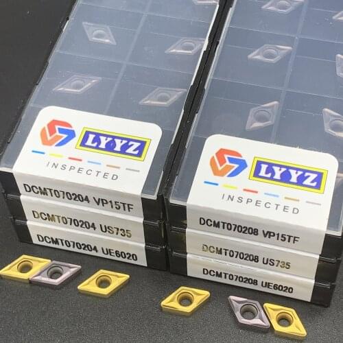 10PCS DCMT070204 VP15TF UE6020 US735 carbide inserts Internal Turning tool DCMT070208 VP15TF UE6020 US735 face endmills