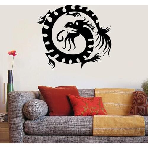 Oriental Mythological Wall Decal Chinese Funny Fantasy Dragon Vinyl Window Sticker Bedroom Living Room Home Decor Art Mural M185