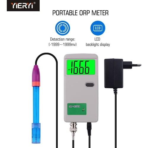 Yieryi NEW ORP-3069 ORP Meter LCD Digital Type Aquarium ORP Controller With Backlight rechargeable for Water Treatment