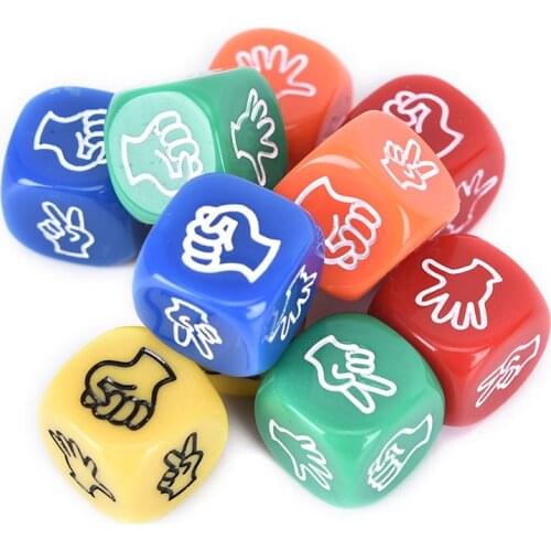 Funny 2Pcs Finger Guessing Game Dice Rock Paper Scissors Game Toys Scissors Stone Boson Family Party Board Games