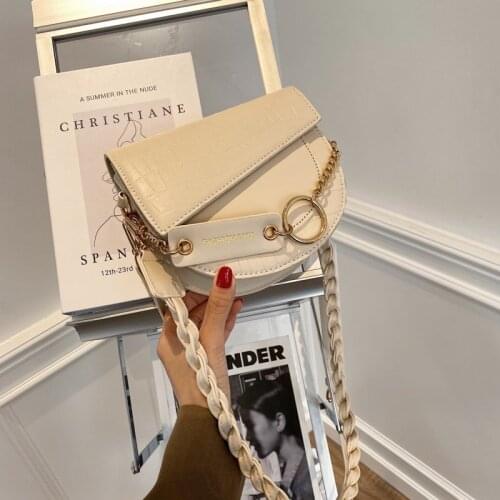 Vintage Stone Pattern Small PU Leather Crossbody Bags for Women 2021 Winter Shoulder Cross Body Bag Ladies Handbags and Purses