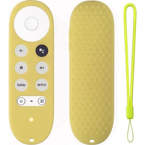 1pc Remote Control Cover For Chromecast With Google TV Voice Remote Anti-Lost Silicone Case For Chromecast Remote Control Covers