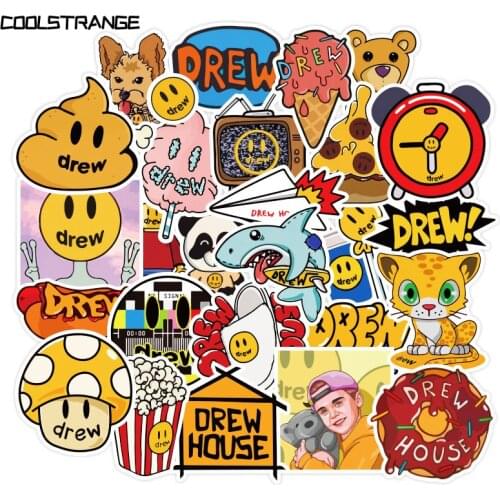 10/30/50Pcs Bieber Drewhouse Stickers American Singer Cartoon For Motorcycle Skateboard Lapto DIY Manual For Children