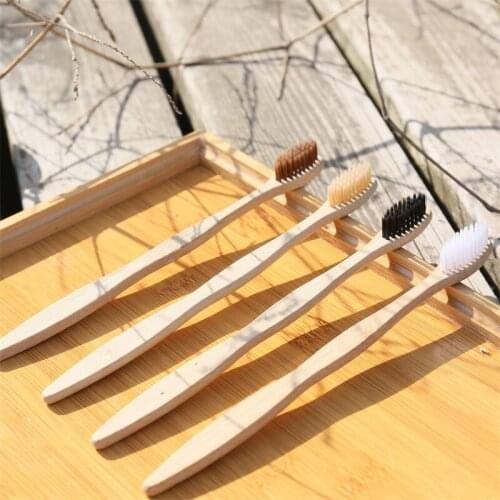 10PCS Colorful Toothbrush Natural Bamboo Tooth Brush Set Soft Bristle Charcoal Eco Toothbrushes Dental Oral Care зубная щетка